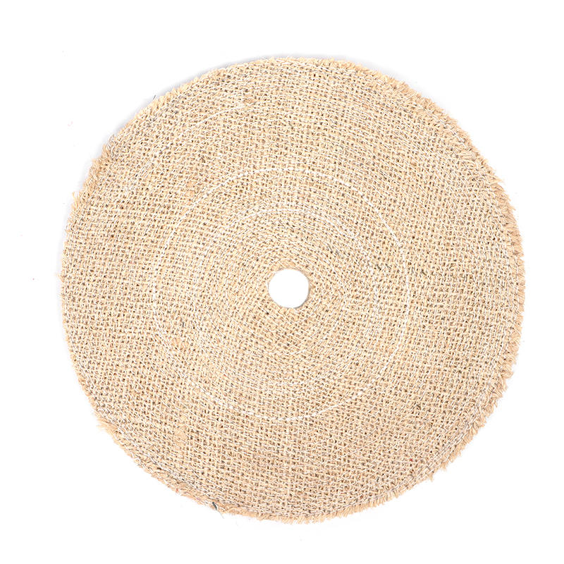 Ruota piatta in puro sisal bianco nero
