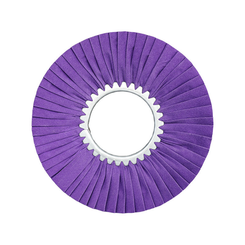 Ruota in tessuto pieghevole temprato viola per la lucidatura dei metalli