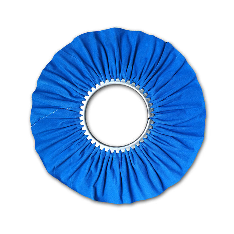 Ruota lucidante in tessuto blu